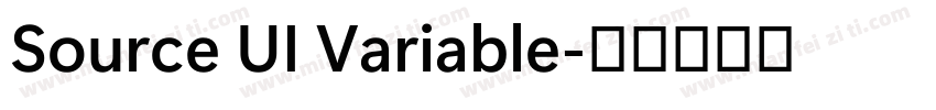 Source UI Variable字体转换